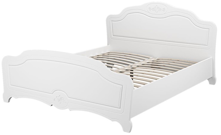 Кровать полутороспальная Лотос (Белый) 140х200 с основанием в Кургане - изображение 1