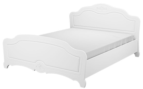 Кровать полутороспальная Лотос (Белый) 140х200 с основанием в Кургане - изображение