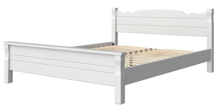 Двуспальная кровать Мюнхен-4 (Белый античный) 160х200 в Шадринске - изображение 1