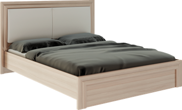 Двуспальная кровать Глэдис М31 (Шимо светлый/Белый текстурный) в Кургане