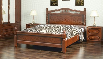 Спальная кровать Карина-15 (Орех) 140х200 в Кургане