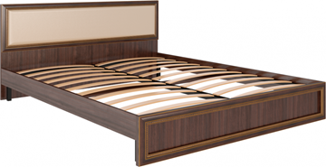 Кровать спальная Беатрис М10 с мягким изголовьем (Орех Гепланкт) в Шадринске