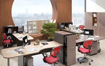 Офисный набор мебели Xten для двух сотрудников с тумбочками в Шадринске - предосмотр 5