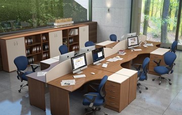 Набор мебели в офис IMAGO - рабочее место, шкафы для документов в Шадринске - предосмотр