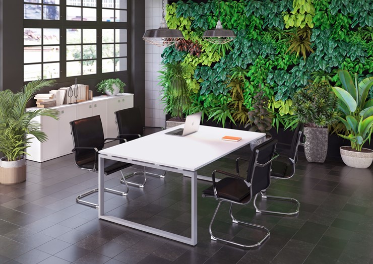 Комплект офисной мебели Metal System Style (Серый/Белый) в Шадринске - изображение