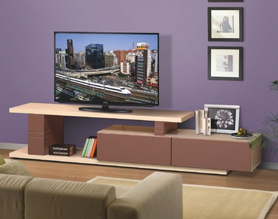 ТВ-тумба 4, цвет Капучино, Туя светлая в Кургане - изображение