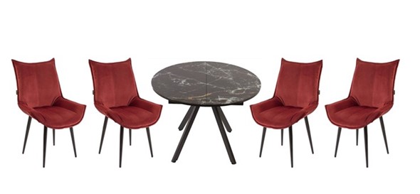 Обеденная зона стол Олимп, 4 стула Осло в Шадринске - изображение