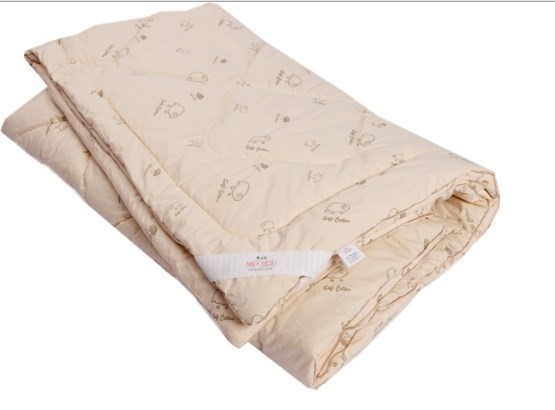 Одеяло Овечья шерсть, теплое, ПВХ, тик в Шадринске - изображение