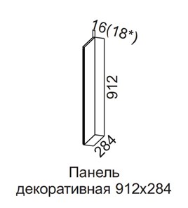 Панель декоративная Вельвет для верхних модулей 912х284 в Шадринске