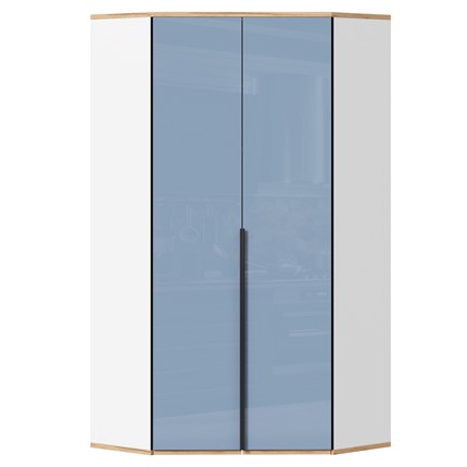 Угловой детский шкаф Урбан 528.060, белый/капри синий в Шадринске - изображение