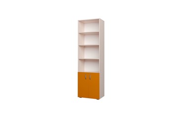 Детский двухдверный шкаф 600 2Д Млечный дуб, Оранжевый в Шадринске