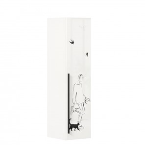 Шкаф 1-створчатый Джоли Тип 2 ЛД 535.020, Серый шелк в Шадринске