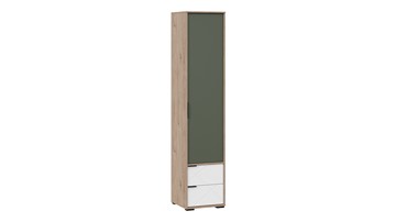 Шкаф для белья комбинированный Лео ТД-410.07.21 (Гикори джексон/Белый матовый/Дымчатый зеленый) в Кургане