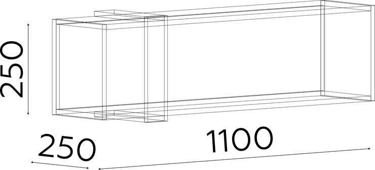 Полка навесная Гринвич (шкаф навесной мод.7) в Шадринске - изображение 1