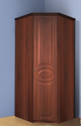 Распашной угловой шкаф Ивушка-5, цвет Итальянский орех в Шадринске - изображение