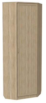 Шкаф распашной 402 угловой со штангой, цвет Дуб Сонома в Шадринске - изображение