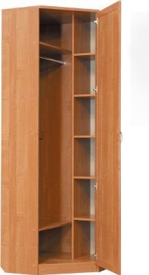 Шкаф распашной 402 угловой со штангой, цвет Дуб Сонома в Кургане - изображение 1