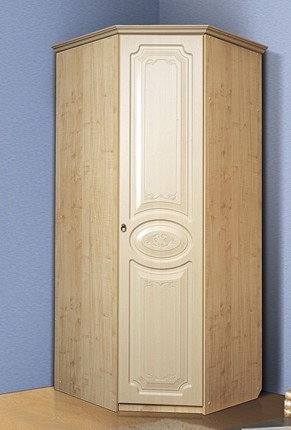Распашной угловой шкаф Ивушка-5, цвет Дуб беленый в Шадринске - изображение