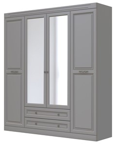 Шкаф четырехдверный в спальню Олимп ШР-4 (антрацит) 2 зеркала в Шадринске