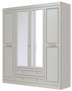 Шкаф четырехдверный в спальню Олимп ШР-4 (Фисташковый) 2 зеркала в Шадринске