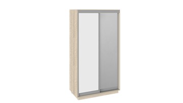 Шкаф 2-х дверный Румер, цвет Дуб Сонома, Белый снег/Зеркало СШК 1.120.60-11.13 в Шадринске