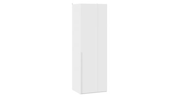 Одностворчатый угловой шкаф Порто (580) СМ-393.07.006 (Белый жемчуг/Белый софт) в Кургане