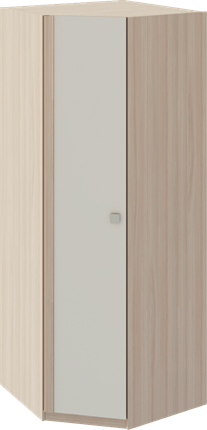 Распашной угловой шкаф Глэдис М21 (Шимо светлый/Белый текстурный) в Шадринске - изображение