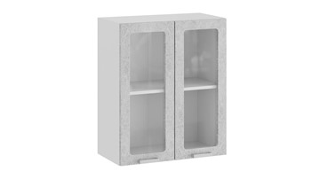 Навесной кухонный шкаф Гранита 1В6С (Белый/Бетон снежный) в Кургане - предосмотр