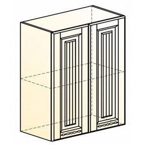 Навесной кухонный шкаф Бавария L600 H720 (2 дв. гл.) в Кургане
