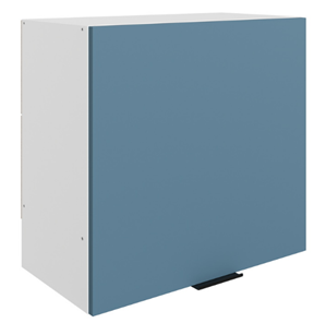 Шкаф навесной под вытяжку Стоун L600 Н566 (1 дв. гл.) (белый/изумруд софттач) в Кургане - предосмотр