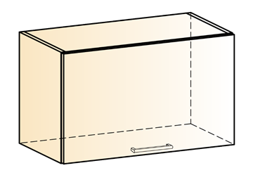 Шкаф навесной Яна L600 Н360 (1 дв. гл.) в Шадринске
