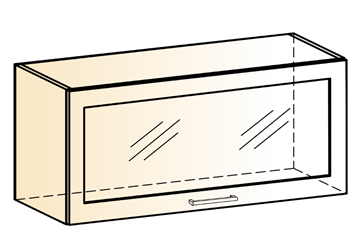 Навесной шкаф Яна L800 Н360 (1 дв. рам.) в Шадринске