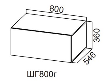 Шкаф навесной на кухню Модерн New, ШГ800г/360, МДФ в Шадринске