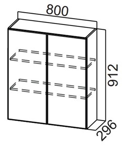 Распашной кухонный шкаф Стайл, Ш800/912, МДФ в Шадринске