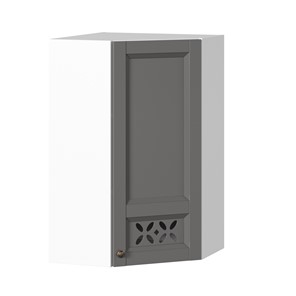 Кухонный шкаф Амели-3 угловой 600 высокий ЛД 299.620.000.057, Белый/Оникс серый в Кургане