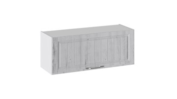 Навесной кухонный шкаф Прованс (Белый глянец/Санторини светлый) В_36-90_1ДО в Кургане