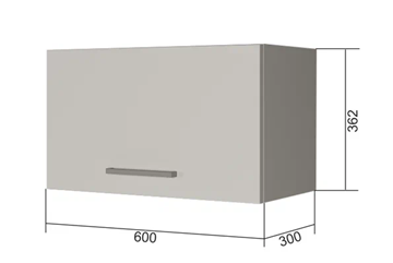 Шкаф навесной В360, Белое гладкое Ламарти/Антрацит в Шадринске