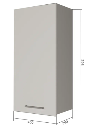Кухонный шкаф В9 45, Сатин/Антрацит в Кургане - изображение