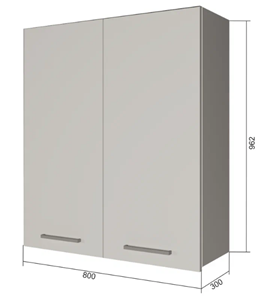 Кухонный шкаф В9 80, МДФ Софт бирюза/Антрацит в Кургане