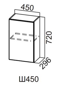 Навесной кухонный шкаф Вельвет Ш450/720 в Шадринске