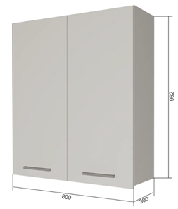 Кухонный шкаф ВС9 80, МДФ Софт бирюза/Антрацит в Кургане
