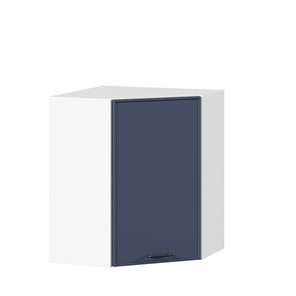 Угловой настенный шкаф Индиго ЛД 298.610.000.116, Белый/Тёмно-синий в Шадринске