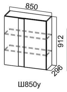 Кухонный шкаф Модус, Ш850у/912, галифакс в Шадринске