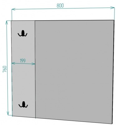 Навесное зеркало Лофт Z10, Белый в Шадринске - изображение 1