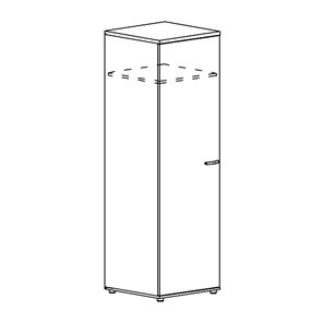 Шкаф для одежды глубокий узкий Albero (60х59х193) в Кургане