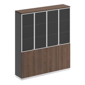 Шкаф для документов со стеклянными дверьми Speech Cube (180.2x40x203.4) СИ 315 ДГ АР ДГ/ХР в Кургане
