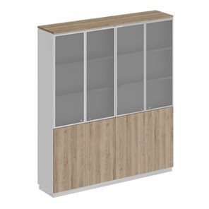 Шкаф для документов со стеклянными дверьми Speech Cube (180.2x40x203.4) СИ 315 ДС БП ДС/ХР в Кургане
