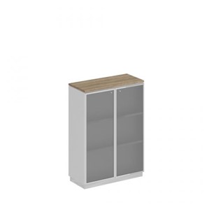 Шкаф для документов средний стекло в рамке Speech Cube (90x40x124.6) СИ 319 ДС БП ХР в Кургане