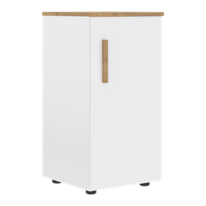 Шкаф колонна низкий с глухой правой дверью FORTA Белый-Дуб Гамильтон FLC 40.1 (R) (399х404х801) в Шадринске