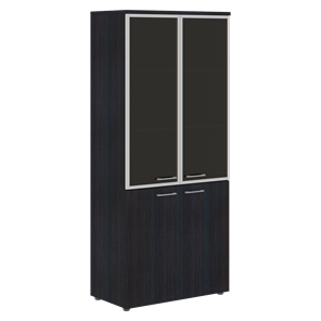 Шкаф комбинированный с дверьми в алюминиевой рамке и топом XTEN Дуб Юкон XHC 85.7  (850х410х1930) в Кургане